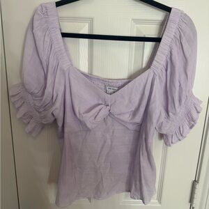 Lavender Puff Sleeve Top
